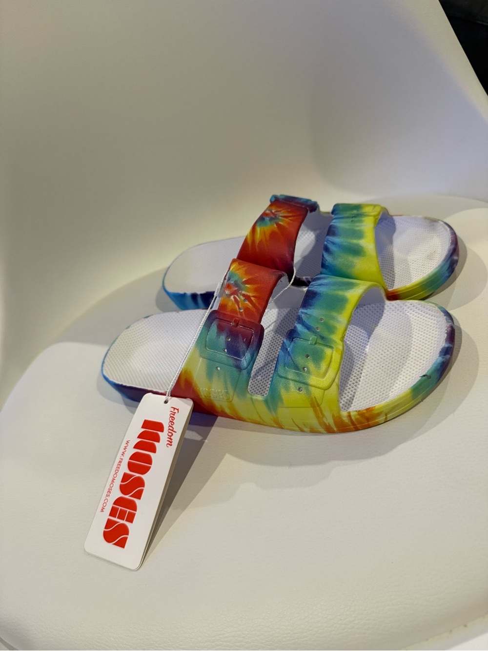 ☀️🌊 Freedom Moses Tie-Dye Slide Sandals - Multicolor NWT